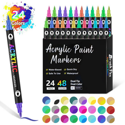 🌈Маркер за писане Dubbelpunts Acrylverf