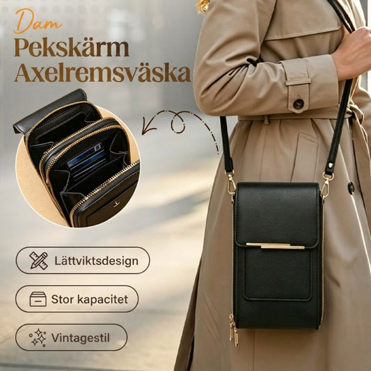 📱 Pekskärmsförsedd Stöldskyddad Säkerhetsväska – RFID-Skydd, Diskret Design, för Resor & Pendling 🛡️