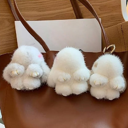 💕🐰 Ръчно изработени меки зайчета PomPom Charms（🎁Издание в кутия）