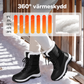 👢 Vattentäta snökängor för dam med plyschfoder och skaft i mellanhöjd❄️