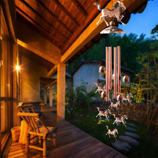 Чиста ръчно изработена мед Horse wind chimes