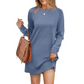 Женски рокли с дълъг ръкав с дълги ръкави с джобове