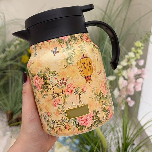 🍵 Премиум вакуумно изолиран чайник 1000ml с цедка