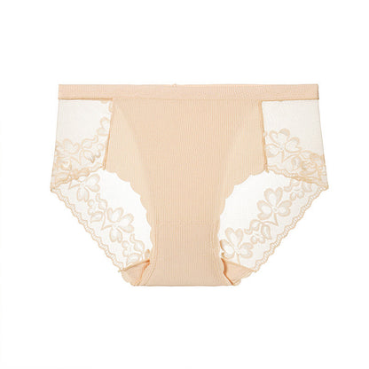 💥 Köp 2 få 3 gratis💕 Kvinnors sexiga blommiga spets mesh briefs