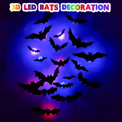 3D LED стенна лампа с прилеп