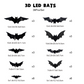 3D LED стенна лампа с прилеп