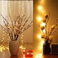 Pousbo® LED върбово клонче с LED светлини Клонче с LED светлини, работещо с батерии