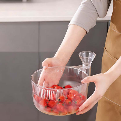 2-в-1 кошница за измиване и отцеждане на зеленчуци