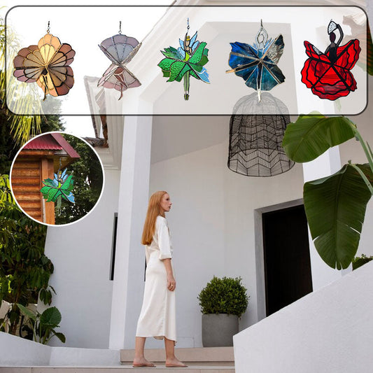 💃Танцуваща дама, оцветена акрилна въртяща се фигурка✨