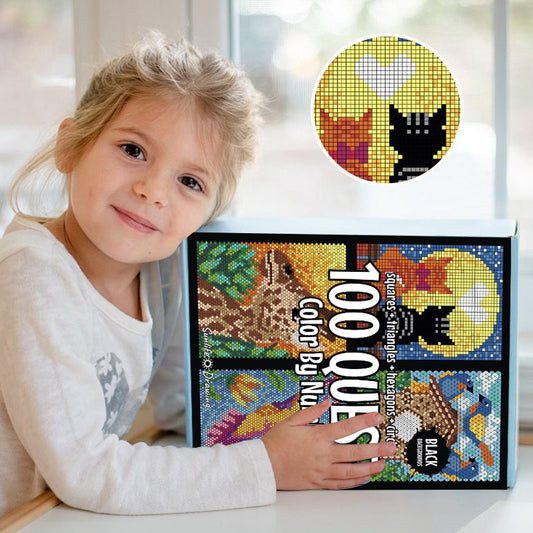 🎨 Мозайка-книжка за оцветяване + двойни химикалки, отпусни се и се забавлявай!