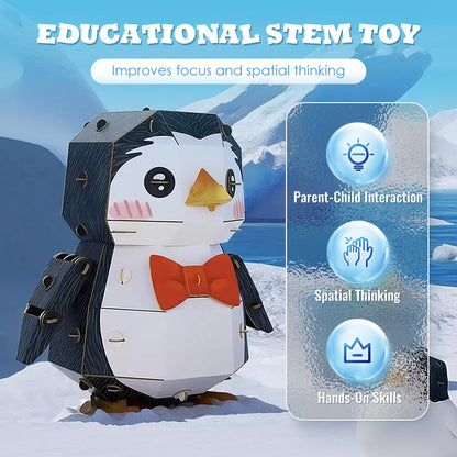 3D Penguin хартиен пъзел модел комплект