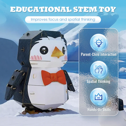 3D Penguin хартиен пъзел модел комплект