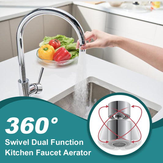 🚰360° въртящ се аератор за кухненска батерия с двойна функция
