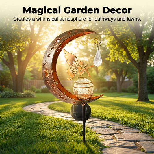 Капризна луна и фея слънчева градинска лампа