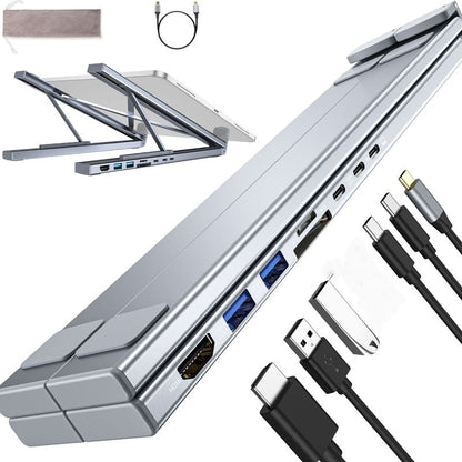 💻Комплект с USB-C докинг станция и стойка за лаптоп – с 4K HDMI изход
