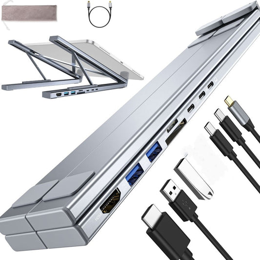 💻Комплект с USB-C докинг станция и стойка за лаптоп – с 4K HDMI изход