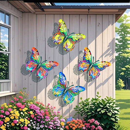 🦋Метална декорация за стена с пеперуди за окачване – декорация за външно пространство