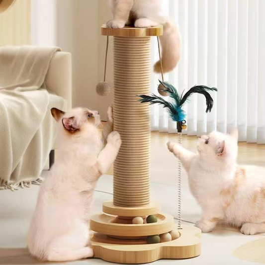 🐱Многофункционален център за забавление на котки с драскалка и играчки🐱