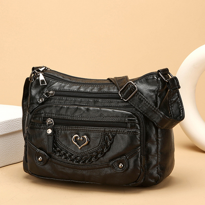 💐 50% rabatt! 🔥🎁 Kvinnors mjuk PU-axelväska – flera fickor för perfekt organisation 👜🔑 [Begränsat erbjudande]