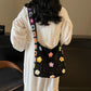 Плетена етническа раница за рамо – Ръчно изработена и в бохемски стил 🧶🌺