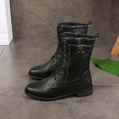 Nyhet✨👢Bekväma Damstövlar med Stabil Klack – Klassisk Design för Vardagen