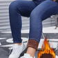 🔥Tidsbegränsat erbjudande⏰️| Skinnyjeans för damer med hög stretchandel och plyschfoder