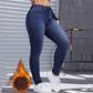 🔥Tidsbegränsat erbjudande⏰️| Skinnyjeans för damer med hög stretchandel och plyschfoder