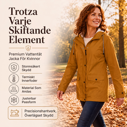 🧥Damjacka med plyschfoder och vindtät huva