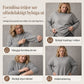 🧶 Casual Lös Stickad Tröja Dam – Rund Hals, Fladdermusärmar, Rynkdesign, Droppade Axlar ✨