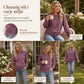🧶 Casual Lös Stickad Tröja Dam – Rund Hals, Fladdermusärmar, Rynkdesign, Droppade Axlar ✨