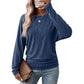 🧶 Casual Lös Stickad Tröja Dam – Rund Hals, Fladdermusärmar, Rynkdesign, Droppade Axlar ✨