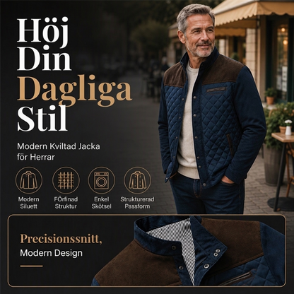 ✨Begränsat antal i lager, missa inte detta! 🎁Snygg, vadderad herrjacka med ståkrage som håller dig varm