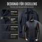 🧥 Medellång trenchcoat för herr med avtagbart foder