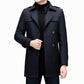 🧥 Medellång trenchcoat för herr med avtagbart foder