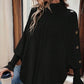 Dam Elegant Hög Hals Asymmetrisk Fåll Cape Tröja
