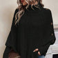 Dam Elegant Hög Hals Asymmetrisk Fåll Cape Tröja
