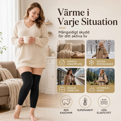 🧶 Unisex förlängda knävärmare i kashmir – mjuka, varma och elastiska, perfekta för höst och vinter! ✨