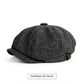 Vintage brittisk stil tidningspojkekeps för män och kvinnor, klassisk avslappnad flat cap, åttakantig basker