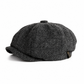 Vintage brittisk stil tidningspojkekeps för män och kvinnor, klassisk avslappnad flat cap, åttakantig basker