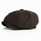 Vintage brittisk stil tidningspojkekeps för män och kvinnor, klassisk avslappnad flat cap, åttakantig basker