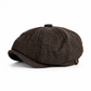 Vintage brittisk stil tidningspojkekeps för män och kvinnor, klassisk avslappnad flat cap, åttakantig basker