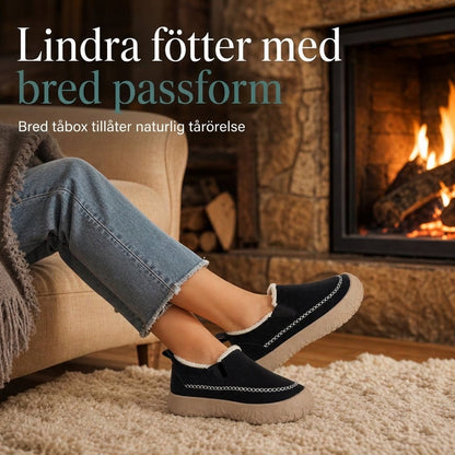 Damstövel i snöstil, varma, bekväma och halksäkra vinterbomullsskor med bred passform