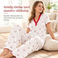 🌟Bästsäljare till nedsatt pris! Endast den här veckan!🌟 Pyjamas-set med tryck för damer, kortärmad överdel och långbyxor
