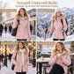 📢🎉 50 % rabatt + fri frakt!!! 🛍️❄️ Vindtät, varm vinterparkas för damer med huva i fuskpäls ✨