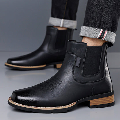 Tidlösa Herr Chelsea Boots – Enkel Påtagning, Robust & Mjuk Yta